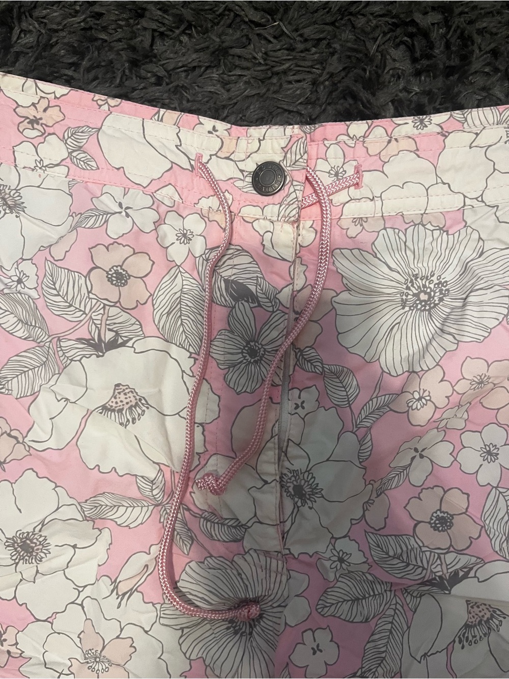 NWT Eddie Bauer Floral Drawstring Women’s Board/Swim Shorts - Pink & White 14 - Picture 3 of 8
